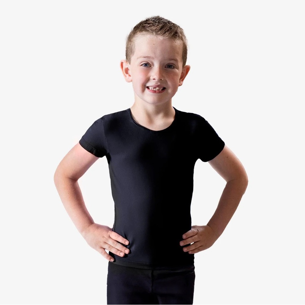 So Danca: Black fitted top. Fits size 2-4T